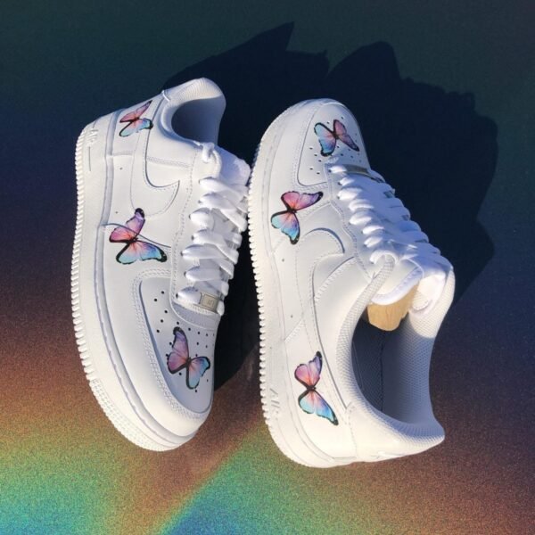 Custom AIR FORCE 1 - Butterfly (purple/blue fade)