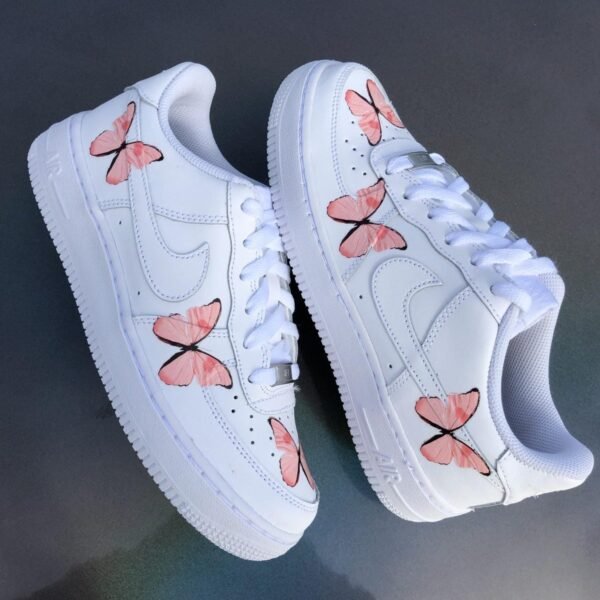 Custom AIR FORCE 1 - Butterfly (light pink)