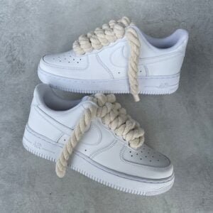 Custom AIR FORCE 1 - Rope laces (beige)