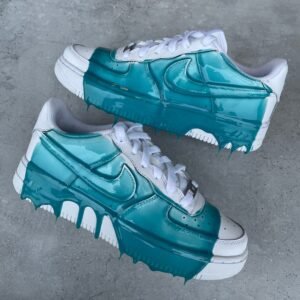 Custom AIR FORCE 1 mid - Turquoise slime (EU 37