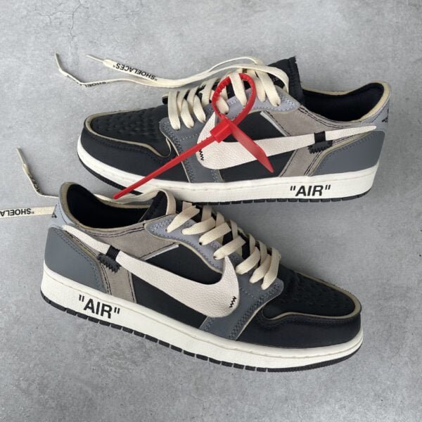 Custom JORDAN 1 low OG Ex grey - OFF WHITE (upgraded versions)
