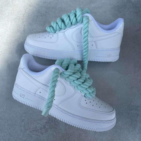 Custom AIR FORCE 1 - Rope laces (mint)