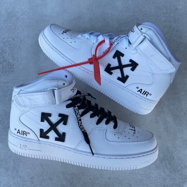 Custom AIR FORCE 1 mid - OFF WHITE
