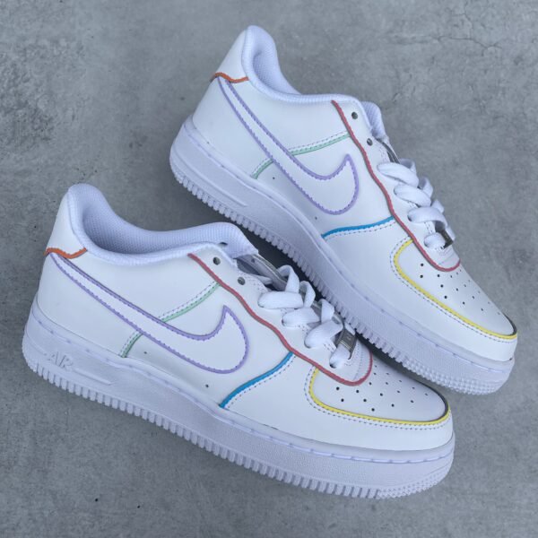 Custom AIR FORCE 1 - Pastel lines