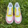 Custom AIR FORCE 1  - Pink/Yellow dip (EU 42