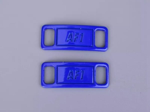 Blue shoelace buckle