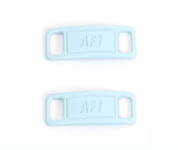 Baby blue shoelace buckle