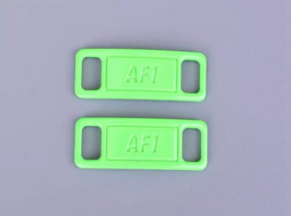 Neon green shoelace buckle