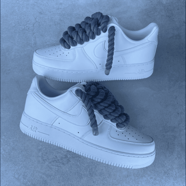 Custom AIR FORCE 1 - Rope laces (grey)