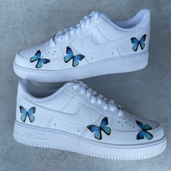Custom AIR FORCE 1 - Butterfly (blue/turquoise)