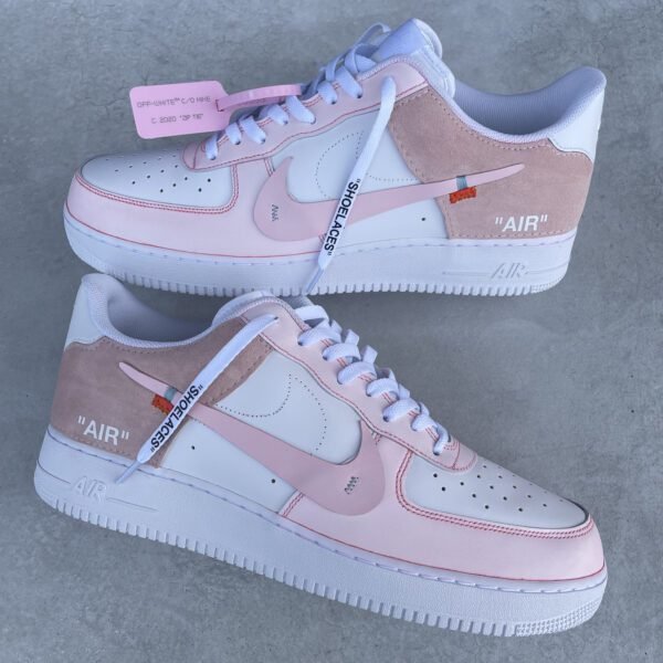 Custom AIR FORCE 1 - OFF-WHITE pink vintage
