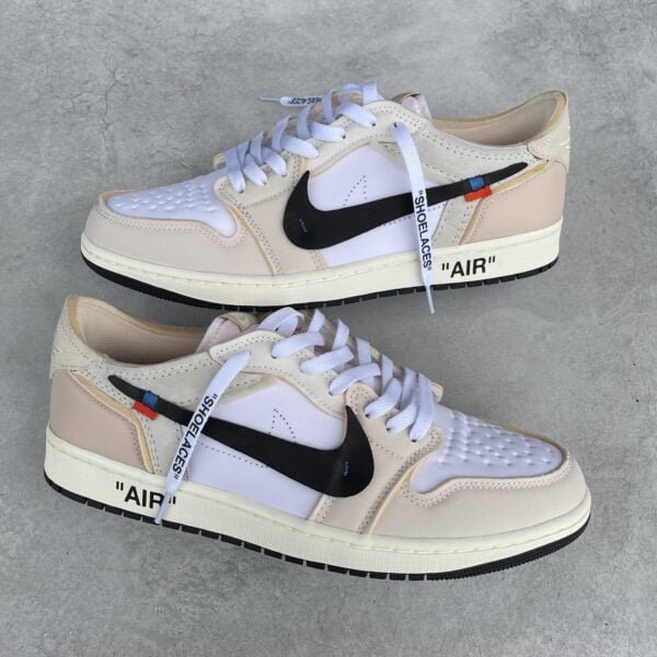 Custom JORDAN 1 low OG Ex - OFF WHITE (black logo’s)