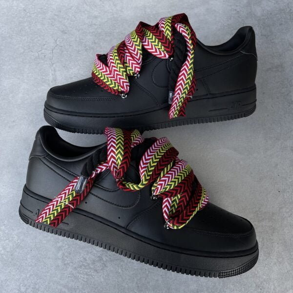 Custom AIR FORCE 1 black - Chunky laces LOT