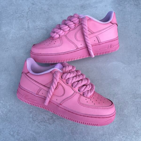 Custom AIR FORCE 1 - Pink Dip dye (rope laces)
