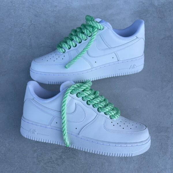 Custom AIR FORCE 1 - Rope laces (mint)
