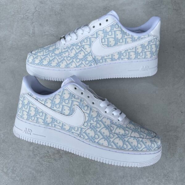 Custom AIR FORCE 1 - Full Christian D (baby blue)
