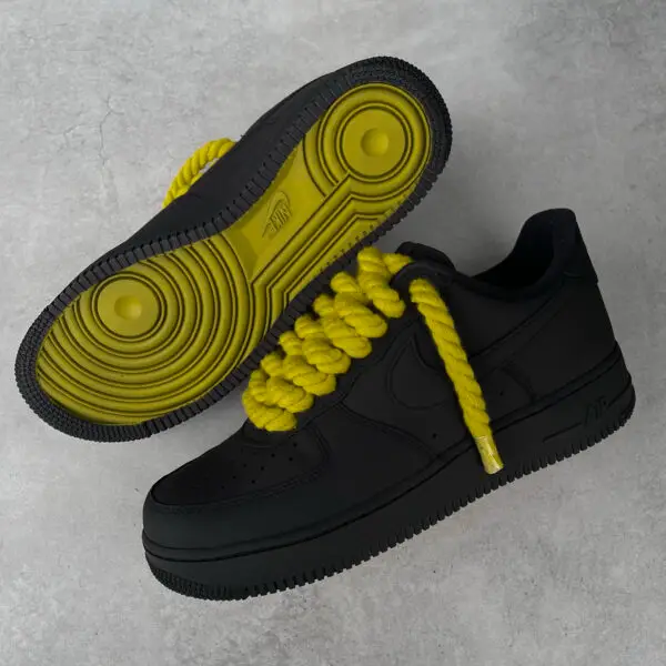 Custom AIR FORCE 1 - Mattest (yellow laces & yellow soles)