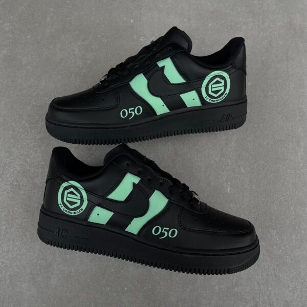 Custom AIR FORCE 1 black - FC Groningen