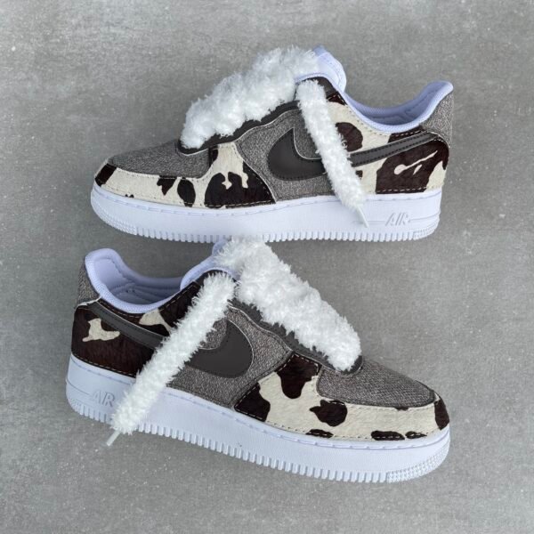 Custom AIR FORCE 1 - Full cow (fluffy laces)